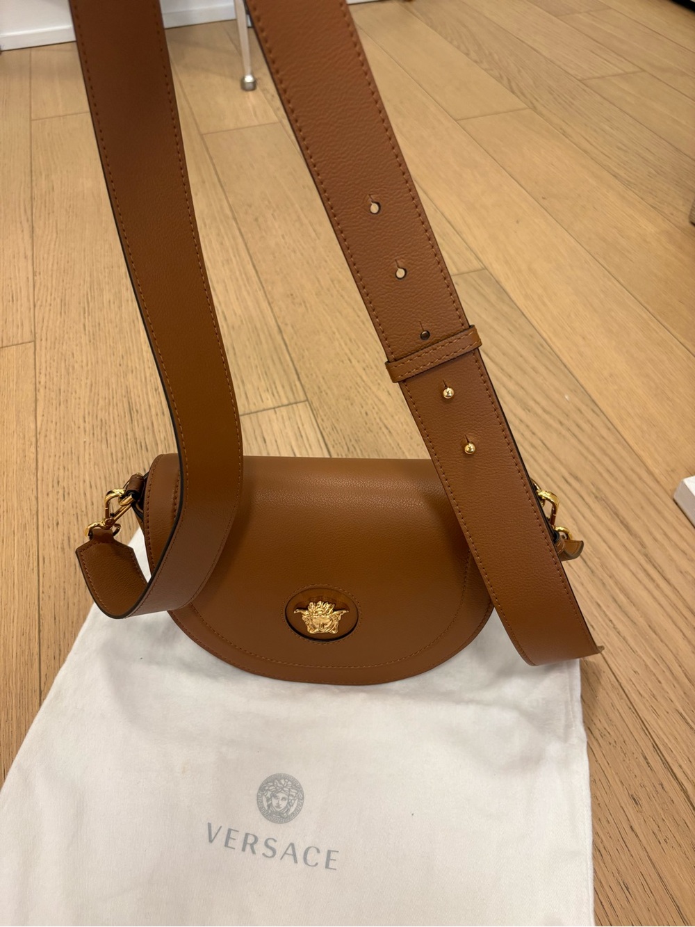 Versace Half Moon La Medusa Crossbody Bag - Picture 7 of 12